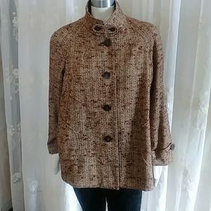 J.Jill Unique Tweed Swing Jacket/Blazer